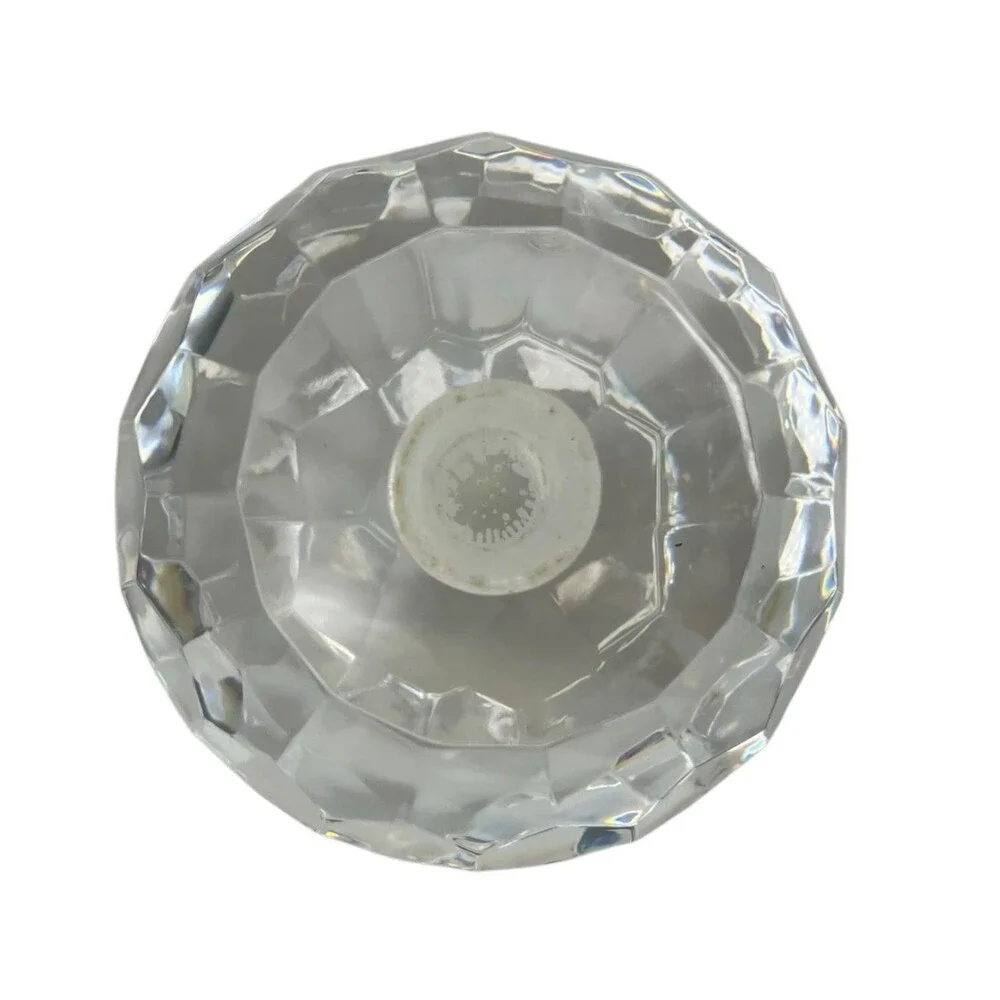 Vtg Mixed Crystal Glass Art Paperweight Lot of 3‎ Paper Quilled, Faceted, Domed